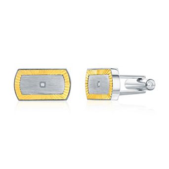Men's Metallo Single Cubic Zirconia Cuff Links