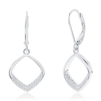 Argento Bella Sterling Silver Cubic Zirconia Necklace & Earring Set