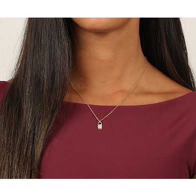 Gemminded 18k Gold Over Silver 1/8 Carat T.W. Lab-Grown Diamond Pendant Necklace