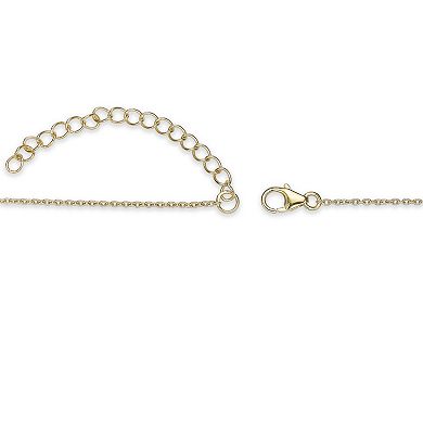 Gemminded 18k Gold Over Silver Lab-Grown Diamond Accent Pendant Necklace