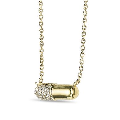 Gemminded 18k Gold Over Silver 1/5 Carat T.W. Lab-Grown Diamond Pendant Necklace