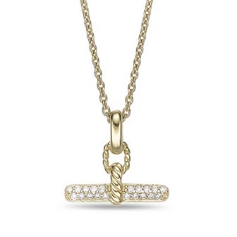 Gemminded 18k Gold Over Silver 1/8 Carat T.W. Lab-Grown Diamond Pendant Necklace