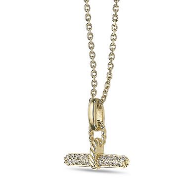 Gemminded 18k Gold Over Silver 1/8 Carat T.W. Lab-Grown Diamond Pendant Necklace