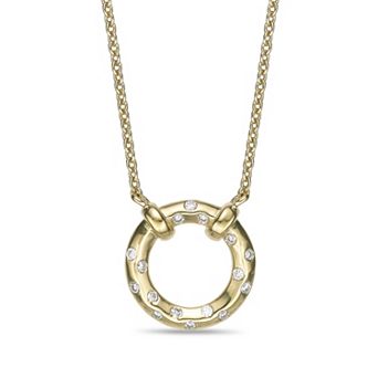 Gemminded 18k Gold Over Silver 1/8 Carat T.W. Lab-Grown Diamond Pendant Necklace