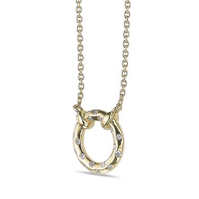 Gemminded 18k Gold Over Silver 1/8 Carat T.W. Lab-Grown Diamond Pendant Necklace