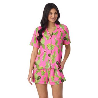 Women's Beauty Sleep Social Cozy Short Sleeve Pajama Top & Pajama Shorts Set