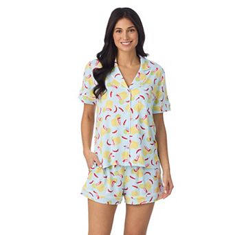 Women's Beauty Sleep Social Cozy Short Sleeve Pajama Top & Pajama Shorts Set