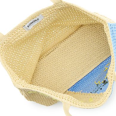 Sonoma Goods For Life® Straw Verbiage Tote Bag