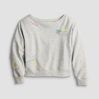 Girls 7-16 Sea + Skye Boatneck Fleece Sweatshirt