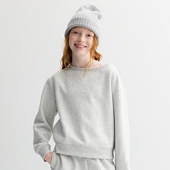 Girls 7-16 Sea + Skye Boatneck Fleece Sweatshirt