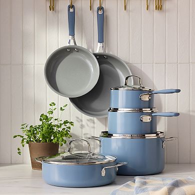 Mingle & Co. 10-Piece Silicone Ceramic Cookware Set