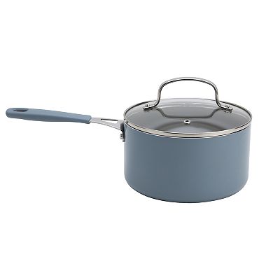 Mingle & Co. 2.6-qt. Silicone Ceramic Sauce Pan with Lid