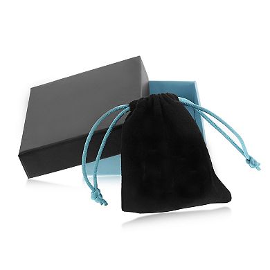 Nautica Rocks Sterling Silver Larimar Teardrop Station Anklet