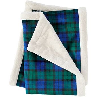 Lands' End Sherpa Fleece Throw Blanket
