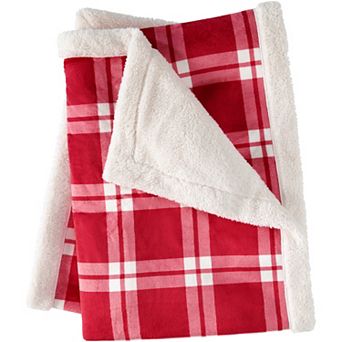 Lands' End Sherpa Fleece Throw Blanket