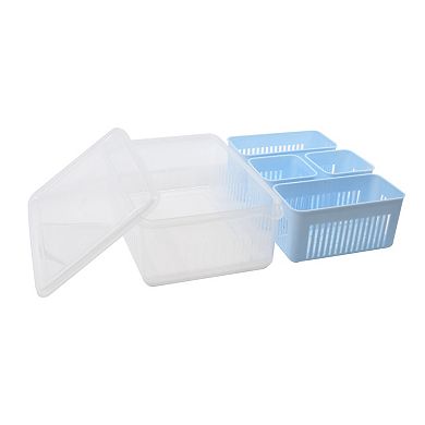 New View Gifts & Accessories Round Food Storage Container with Dividers