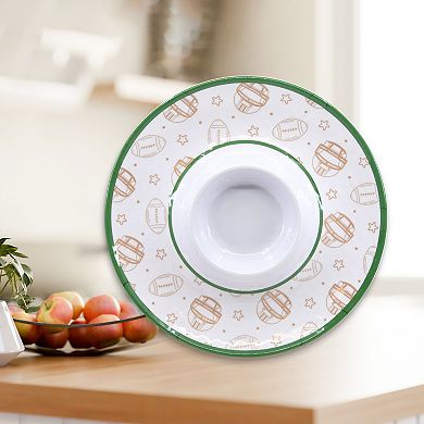 New View Gifts & Accessories Melamine Football Dip Tray