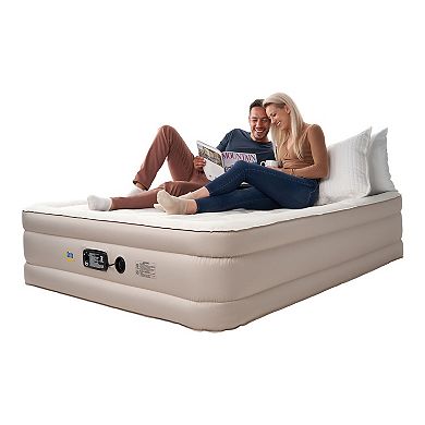 Serta 18-Inch Plush Top Queen Air Mattress with Internal Pump