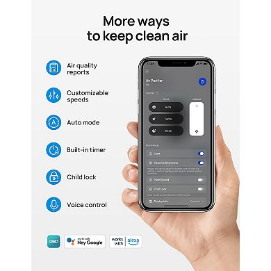 DREO 21-Inch Smart HEPA Filter Air Purifier With Auto Mode