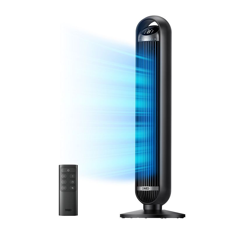DREO 36-Inch 8-Speed 25 dB Quiet Tower Fan, Black