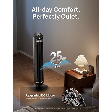 DREO 36-Inch 8-Speed 25 dB Quiet Tower Fan