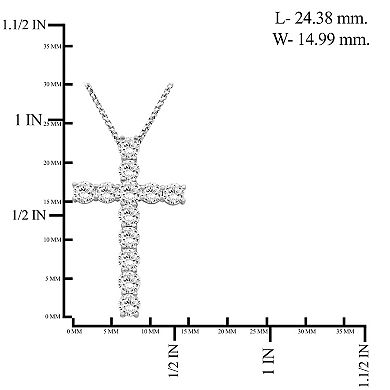 Jewelexcess Lab-Grown Diamond Pendant Necklace, 1 Carat T.W.