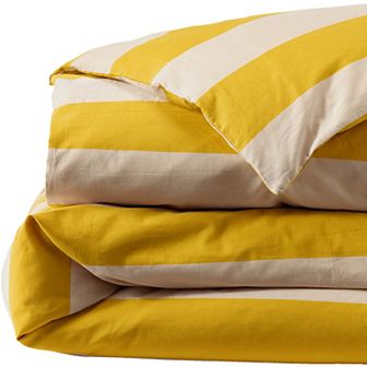 Lands' End 300 Thread Count Cotton Smooth Percale Duvet Bed Cover with Sham