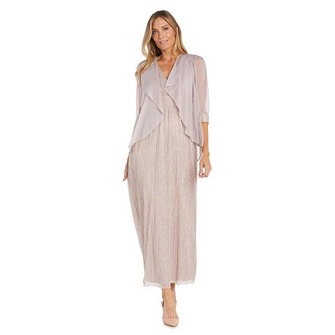 Женские платья R&M Women's R&M Richards 2 pc Matte Jersey Chiffon Dress & Jacket Set