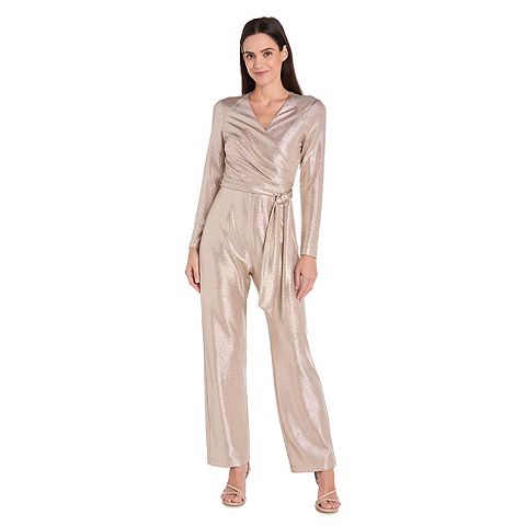 Женские комбинезоны R&M Women's R&M Richards Long Sleeve Metallic Jumpsuit