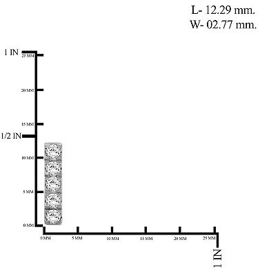 Jewelexcess Sterling Silver 1/4 Carat T.W. Lab-Grown Diamond Bar Stud Earrings