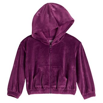 Baby & Toddler Girl Jumping Beans® Velour Zip-Up Hoodie