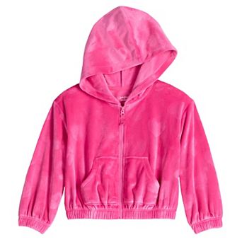 Baby & Toddler Girl Jumping Beans® Velour Zip-Up Hoodie