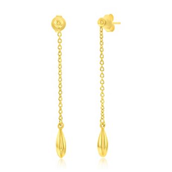 Argento Bella Sterling Silver Nickel Free Beaded Teardrop Dangle Earrings