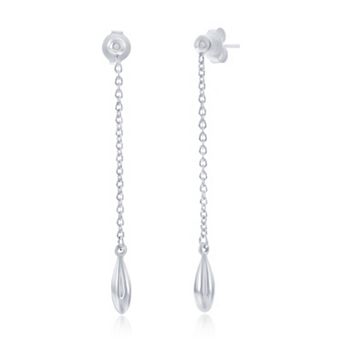 Argento Bella Sterling Silver Nickel Free Beaded Teardrop Dangle Earrings