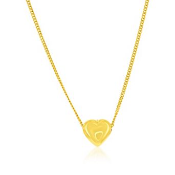 Argento Bella Sterling Silver Heart Slide Necklace