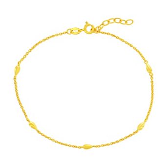 Argento Bella Sterling Silver Pear-Shaped Anklet