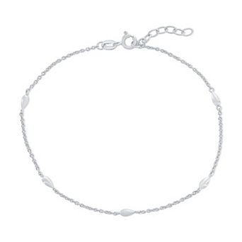 Argento Bella Sterling Silver Pear-Shaped Anklet