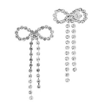 WINX Crystal Bow Drop Earrings