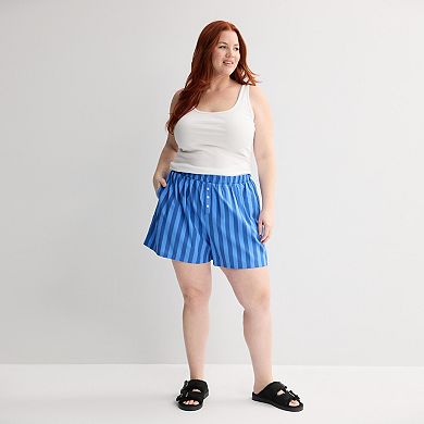 Plus Size Sonoma Goods For Life® Woven Pajama Shorts