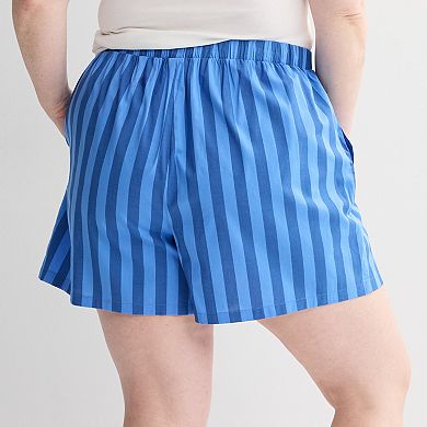 Plus Size Sonoma Goods For Life® Woven Pajama Shorts