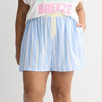 Plus Size Sonoma Goods For Life® Woven Pajama Shorts