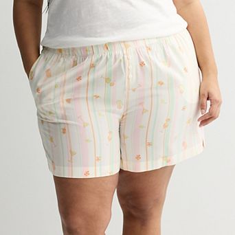 Plus Size Sonoma Goods For Life® Woven Pajama Shorts