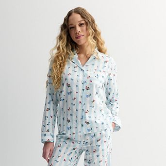 Women's Sonoma Goods For Life® Woven Notch Pajama Shirt