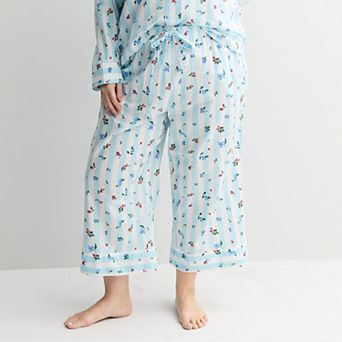 Plus Size Sonoma Goods For Life® Woven Crop Pajama Pants