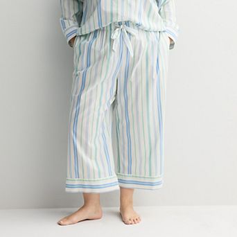Plus Size Sonoma Goods For Life® Woven Crop Pajama Pants