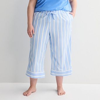 Plus Size Sonoma Goods For Life® Woven Crop Pajama Pants
