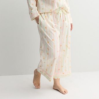 Plus Size Sonoma Goods For Life® Woven Crop Pajama Pants