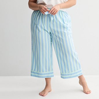 Plus Size Sonoma Goods For Life® Woven Crop Pajama Pants