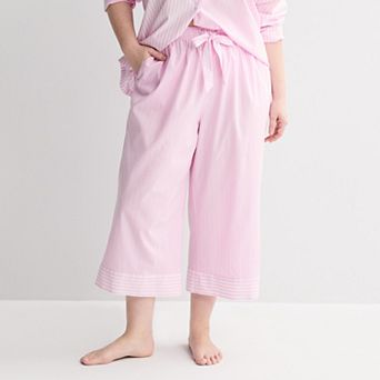 Plus Size Sonoma Goods For Life® Woven Crop Pajama Pants