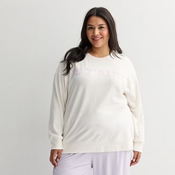 Plus Size Sonoma Goods For Life® Long Sleeve Knit Pajama Top